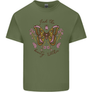 Beauty Within Butterfly Butterflies Mens Cotton T-Shirt Tee Top Military Green
