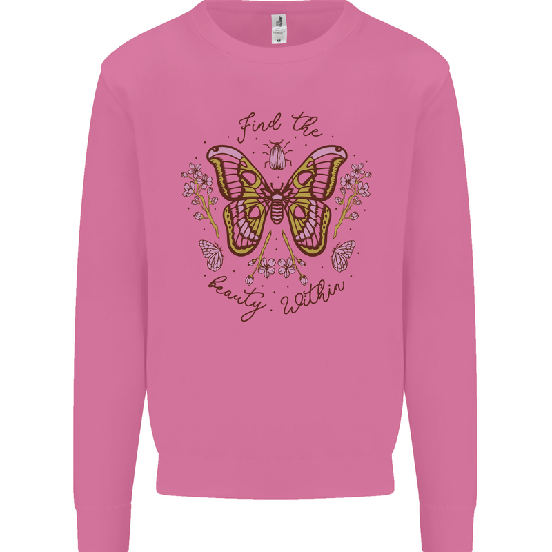 Beauty Within Butterfly Butterflies Mens Sweatshirt Jumper Azalea