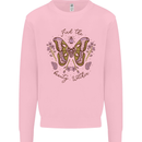 Beauty Within Butterfly Butterflies Mens Sweatshirt Jumper Light Pink