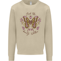 Beauty Within Butterfly Butterflies Mens Sweatshirt Jumper Sand