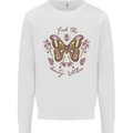 Beauty Within Butterfly Butterflies Mens Sweatshirt Jumper White