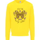 Beauty Within Butterfly Butterflies Mens Sweatshirt Jumper Yellow