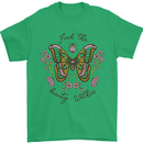 Beauty Within Butterfly Butterflies Mens T-Shirt 100% Cotton Irish Green