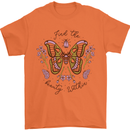 Beauty Within Butterfly Butterflies Mens T-Shirt 100% Cotton Orange