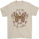 Beauty Within Butterfly Butterflies Mens T-Shirt 100% Cotton Sand
