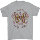 Beauty Within Butterfly Butterflies Mens T-Shirt 100% Cotton Sports Grey
