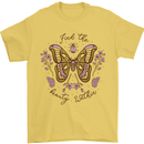 Beauty Within Butterfly Butterflies Mens T-Shirt 100% Cotton Yellow