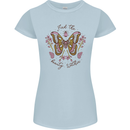 Beauty Within Butterfly Butterflies Womens Petite Cut T-Shirt Light Blue