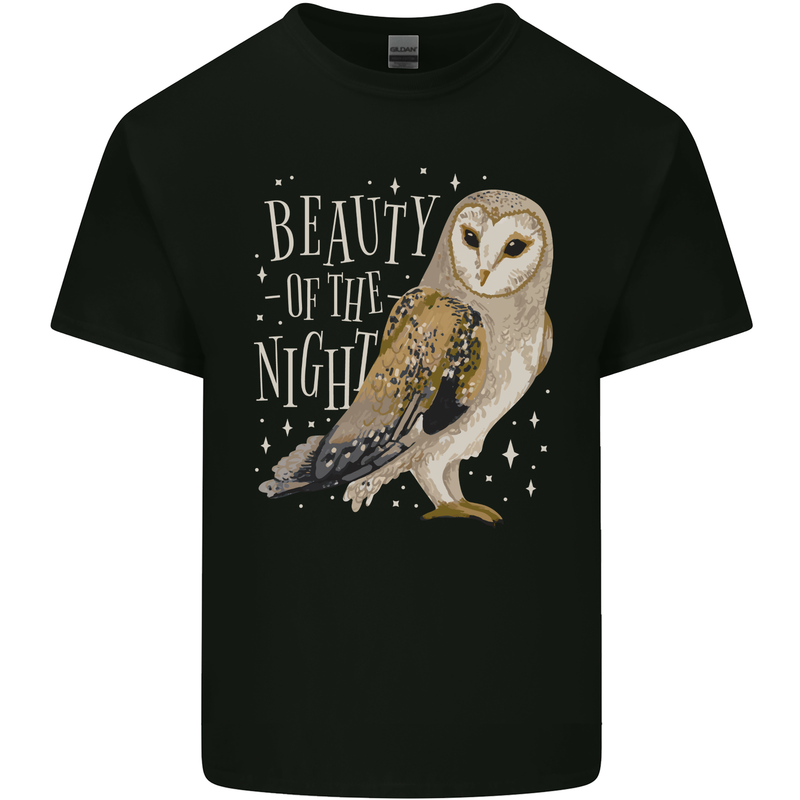 Beauty of the Night Owl Birds of Prey Kids T-Shirt Childrens Black