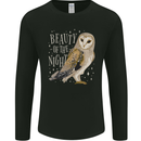Beauty of the Night Owl Birds of Prey Mens Long Sleeve T-Shirt Black