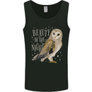 Beauty of the Night Owl Birds of Prey Mens Vest Tank Top Black