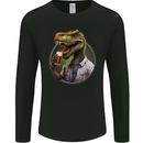 BeerRex Funny Beer T-Rex Dinosaur Alcohol Mens Long Sleeve T-Shirt Black