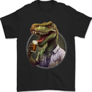 BeerRex Funny Beer T-Rex Dinosaur Alcohol Mens T-Shirt 100% Cotton Black