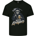 Beer Grim Reaper Skull Biker Alcohol Kids T-Shirt Childrens Black