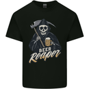 Beer Grim Reaper Skull Biker Alcohol Mens Cotton T-Shirt Tee Top Black