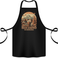 Beer Knows No Boundaries Camping hiking Cotton Apron 100% Organic Black