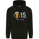 Beer O'Clock Funny Alcohol Childrens Kids Hoodie Black