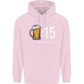 Beer O'Clock Funny Alcohol Childrens Kids Hoodie Light Pink