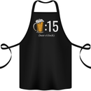 Beer O'Clock Funny Alcohol Cotton Apron 100% Organic Black