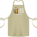 Beer O'Clock Funny Alcohol Cotton Apron 100% Organic Khaki