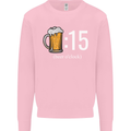 Beer O'Clock Funny Alcohol Kids Sweatshirt Jumper Light Pink