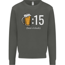 Beer O'Clock Funny Alcohol Kids Sweatshirt Jumper Storm Grey