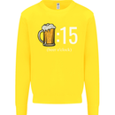 Beer O'Clock Funny Alcohol Kids Sweatshirt Jumper Yellow