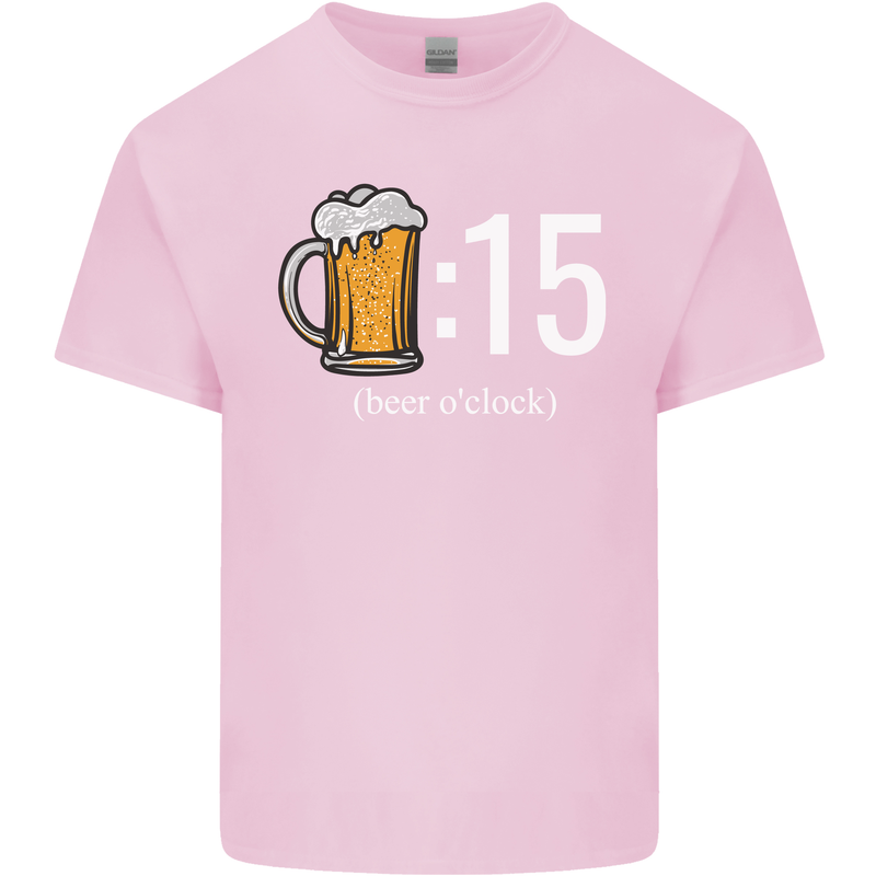 Beer O'Clock Funny Alcohol Kids T-Shirt Childrens Light Pink