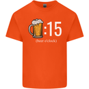 Beer O'Clock Funny Alcohol Kids T-Shirt Childrens Orange
