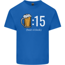 Beer O'Clock Funny Alcohol Kids T-Shirt Childrens Royal Blue