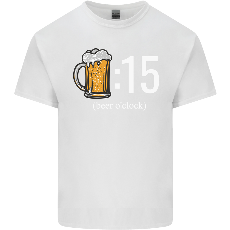 Beer O'Clock Funny Alcohol Kids T-Shirt Childrens White