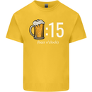 Beer O'Clock Funny Alcohol Kids T-Shirt Childrens Yellow