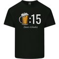 Beer O'Clock Funny Alcohol Mens Cotton T-Shirt Tee Top Black