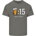 Beer O'Clock Funny Alcohol Mens Cotton T-Shirt Tee Top Charcoal