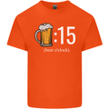 Beer O'Clock Funny Alcohol Mens Cotton T-Shirt Tee Top Orange