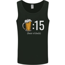 Beer O'Clock Funny Alcohol Mens Vest Tank Top Black
