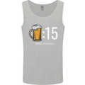 Beer O'Clock Funny Alcohol Mens Vest Tank Top Sports Grey