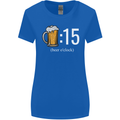 Beer O'Clock Funny Alcohol Womens Wider Cut T-Shirt Royal Blue