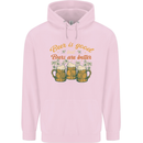 Beer is Good Beers are Better Funny Alcohol Mens 80% Cotton Hoodie Light Pink