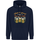 Beer is Good Beers are Better Funny Alcohol Mens 80% Cotton Hoodie Navy Blue