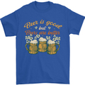 Beer is Good Beers are Better Funny Alcohol Mens T-Shirt 100% Cotton Royal Blue