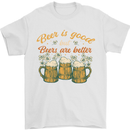 Beer is Good Beers are Better Funny Alcohol Mens T-Shirt 100% Cotton White