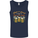 Beer is Good Beers are Better Funny Alcohol Mens Vest Tank Top Navy Blue