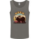 Beer is My Spiritual Animal Funny Alcohol Bear Mens Vest Tank Top Charcoal