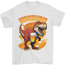 Beerosaurus Funny Beer T-Rex Dinosaur Alcohol Mens T-Shirt 100% Cotton White