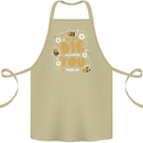 Bees If We Die You Die Cotton Apron 100% Organic Khaki
