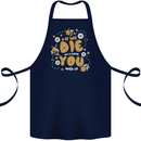 Bees If We Die You Die Cotton Apron 100% Organic Navy Blue