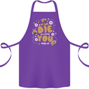 Bees If We Die You Die Cotton Apron 100% Organic Purple