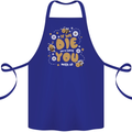 Bees If We Die You Die Cotton Apron 100% Organic Royal Blue