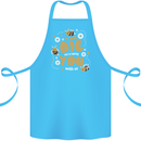 Bees If We Die You Die Cotton Apron 100% Organic Turquoise